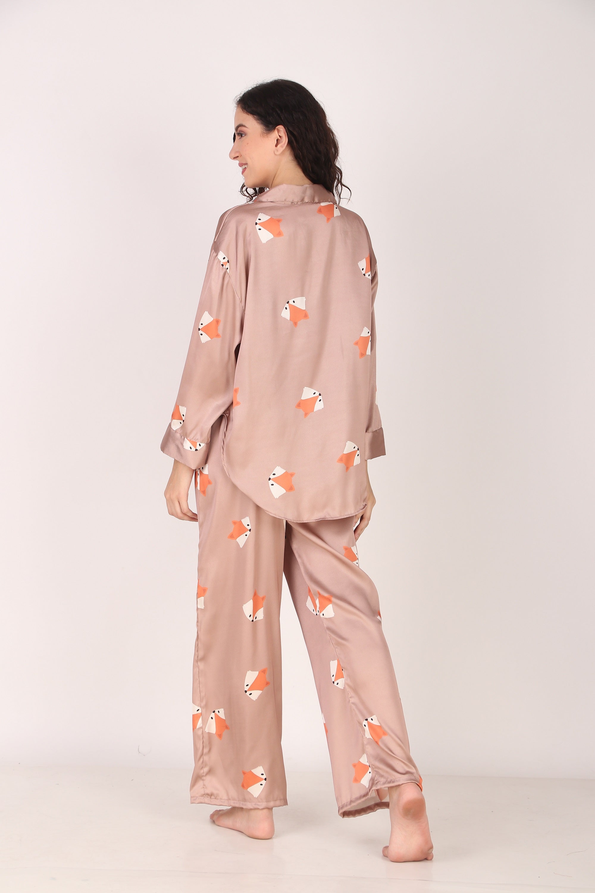 Mr. Fox Oversized Satin PJ Set