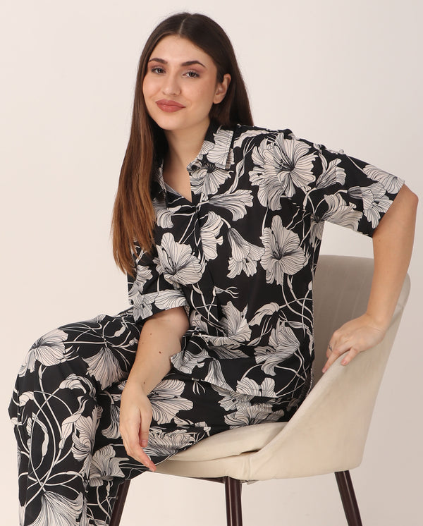 Hibiscus Flower Cotton PJ Set