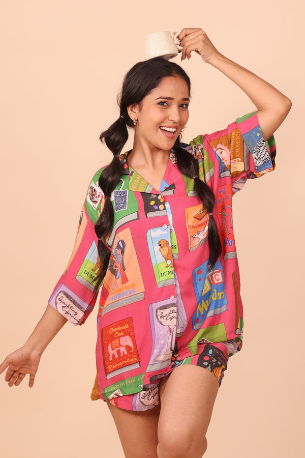 Rosy Reads Shorts set Loungewear