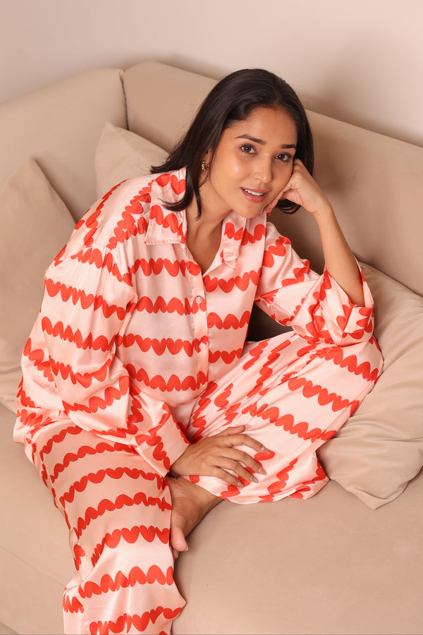 Heartstrings Wide Leg PJ Set