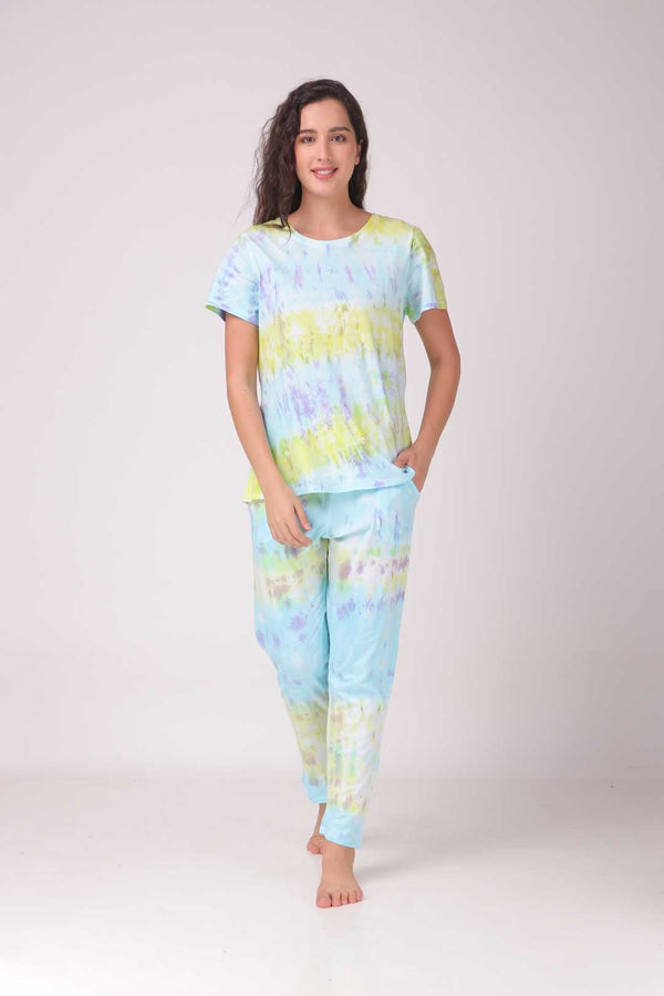 Tie Dye Blue Pj Set