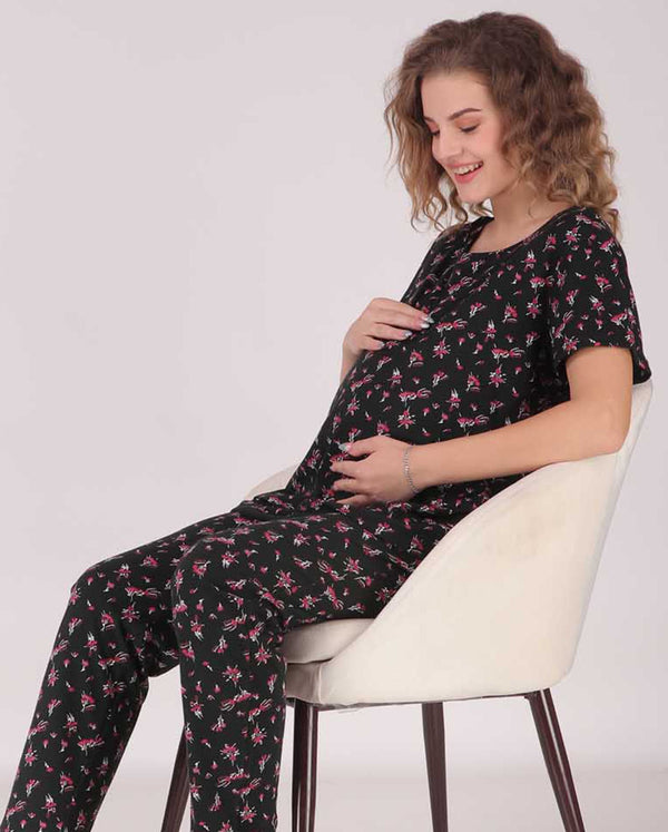 Cotton Maternity/Nursing Pj Set