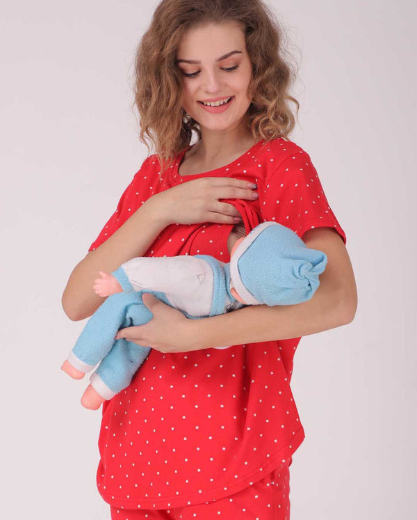 Cotton Maternity/Nursing Pj Set