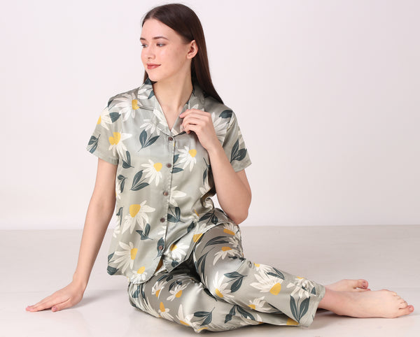 Sunflower Satin PJ Set