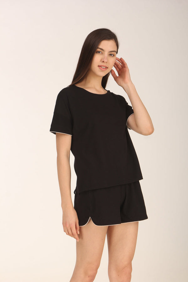 Cotton Solid Top & Short set